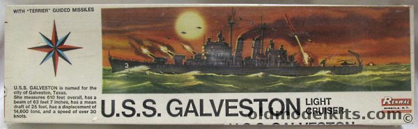 Renwal 1/500 CLG3 USS Galveston Light Cruiser (Cleveland Class Light Cruiser converted to Galveston Missile Cruiser), 609 plastic model kit